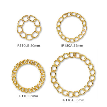 Metal chain parts ring IR110A Rhodium color [Outlet]