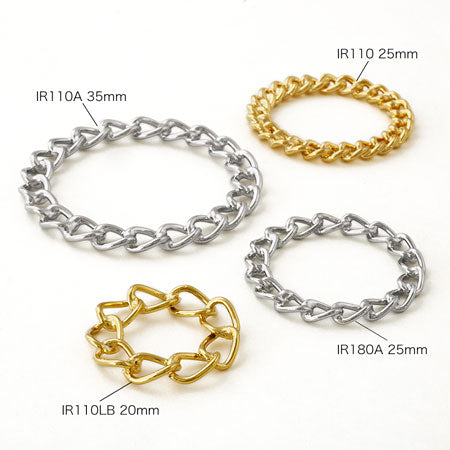 Metal chain parts ring IR180A rhodium color [Outlet]