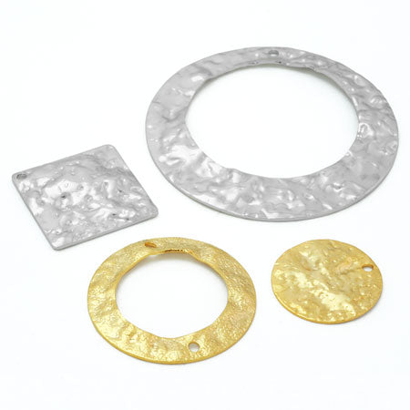 Metal Parts Emboss Round No.1 Rosium Color [Outlet]