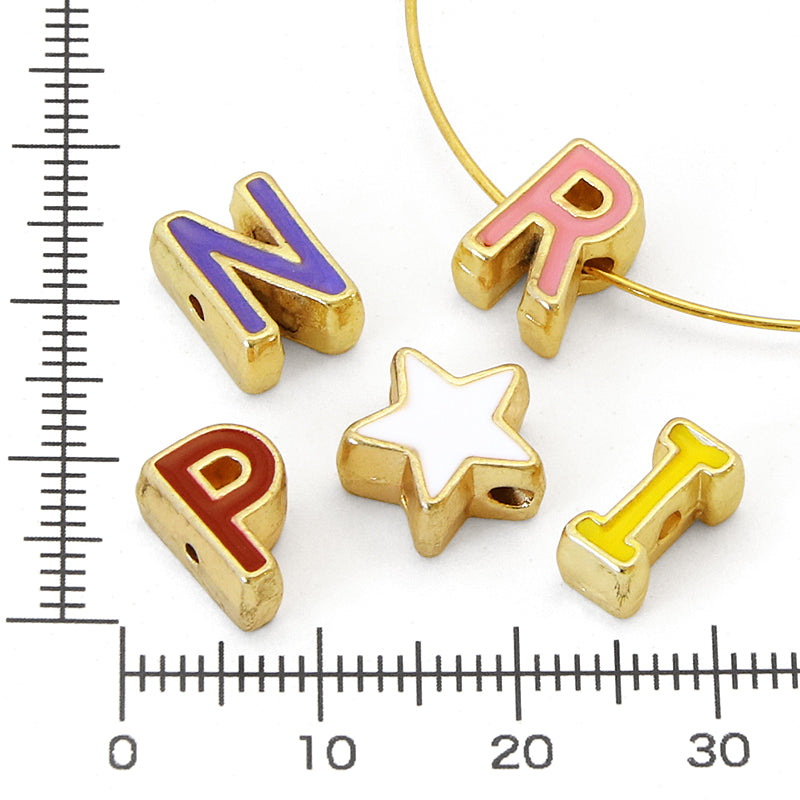 Metal Parts Initial Epo O Gold (Pink)