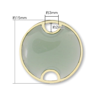Metal frame resin round 2 hole clear/G [Outlet]