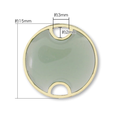 Metal frame resin round 2 hole mustard/G [Outlet]