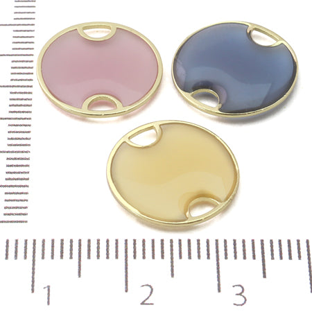 Metal frame resin round 2 hole mustard/G [Outlet]