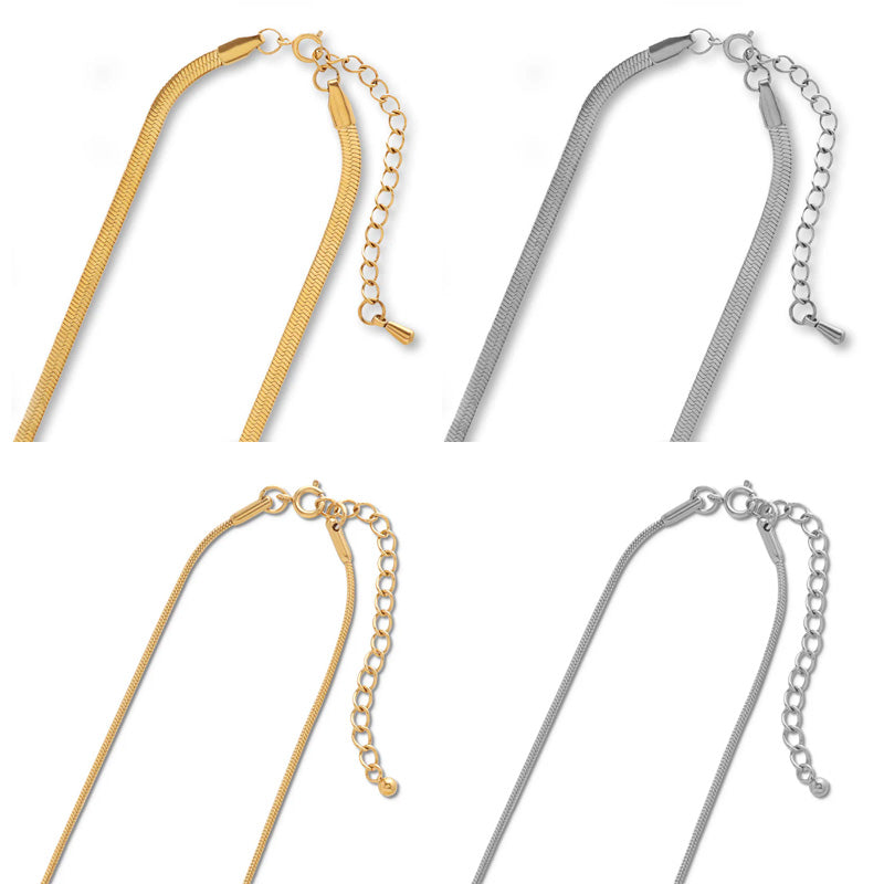 ステンレス316L チェーンネックレス スネーク