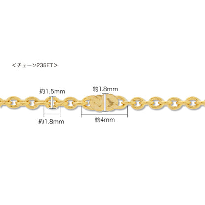 チェーンネックレス 2連No.1 アジャスター付　ゴールド