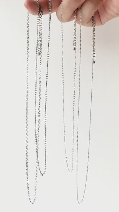Stainless steel 316L chain necklace 250SF (with adjuster) Fabric (SUS316L)