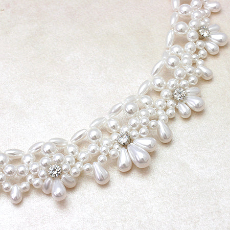 Recipe No.1398 Resin Pearl frill lace necklace