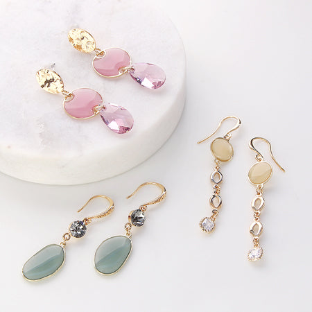 Metal frame resin round 2 hole clear/G [Outlet]
