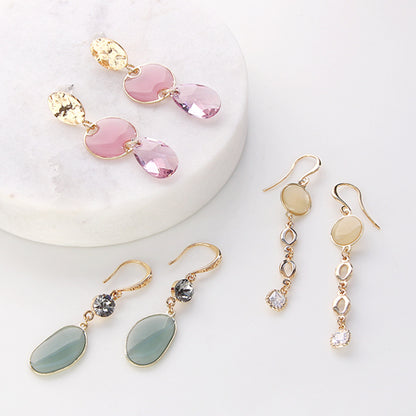 Metal frame resin round 2 hole clear/G [Outlet]