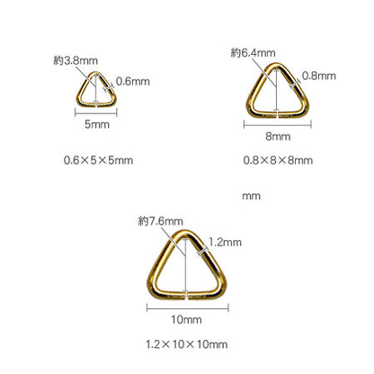 Triangular ring rhodium color