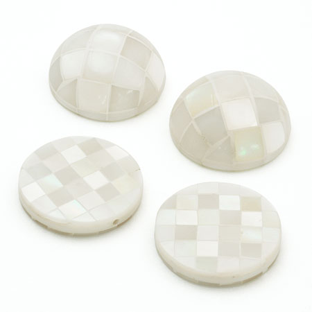 Mosaic Shell Coin White [Outlet]