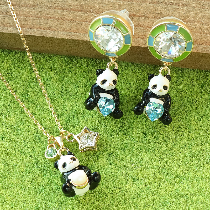 石座チャーム パンダ ＃1088 PP31用 ホワイト・ブラック/G – 貴和