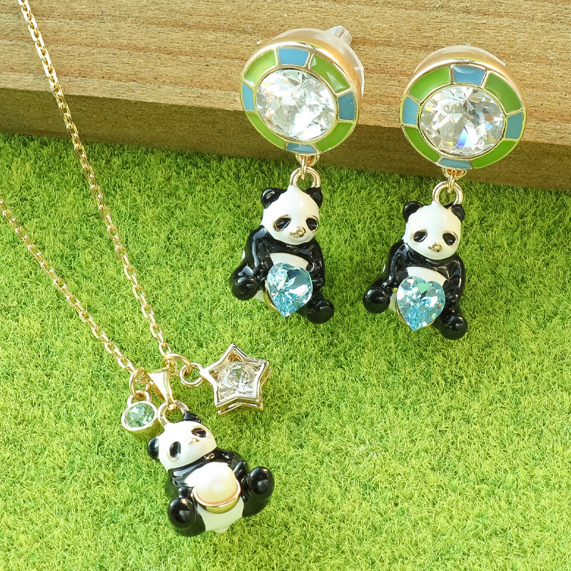 石座チャーム パンダ ＃1088 PP31用　ホワイト・ブラック/Ｇ