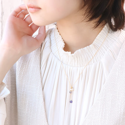 天然石 めがね留めカスタムパーツ　アイオライト/235SDC4