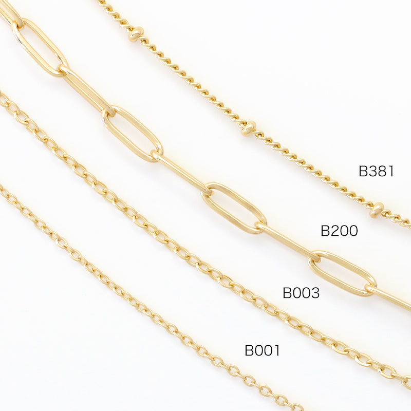 Stainless steel chain B200 gold (SUS304)