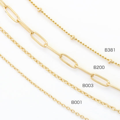 Stainless steel chain B200 gold (SUS304)